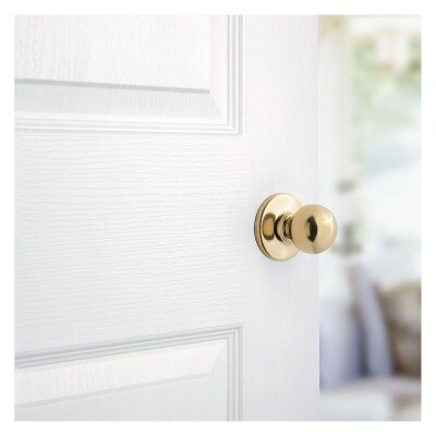 Kwikset Polo Passage Knob, Polished Brass